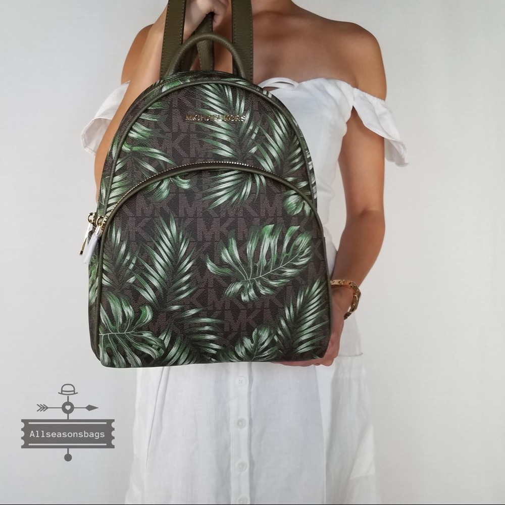 Michael Kors Medium Abbey Backpack Brown olive bag - Picture 5 of 8